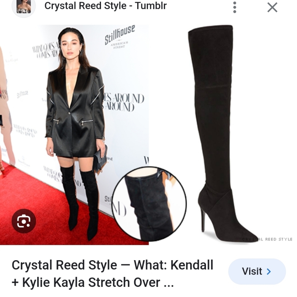 Kendall & Kylie Sleek Black Over-the-Knee Boots